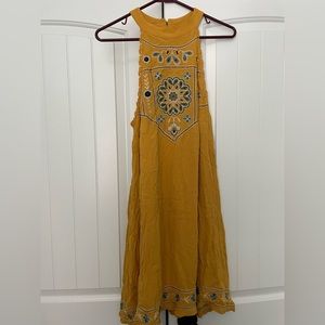 Yellow Embroidered Dress